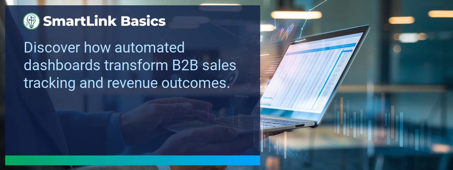 Sales leader reviewing Automated Dashboards showing real-time KPIs and AI insights